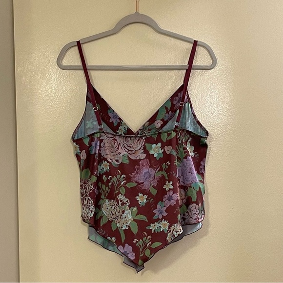 INTIMATELY by FREE PEOPLE NWOT Floral Satin Cami Tank Top - Picture 2 of 5
